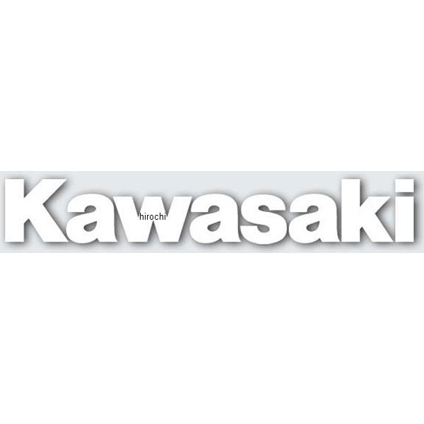 ビッグダイカットステッカー 1フィート 30cm KAWASAKI 白