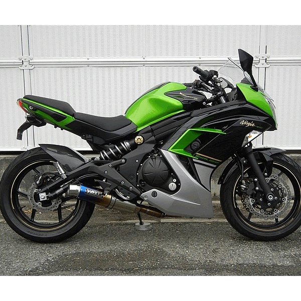 フルエキゾースト JMCA ラウンド Ninja400、Ninja400SE、Ninja400ABS ステンレス/チタン焼色