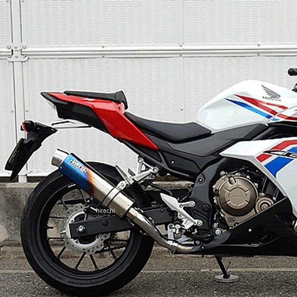 スリップオンマフラー JMCA ラウンド 16年以降 CBR400R、CBR400R ABS チタン焼色