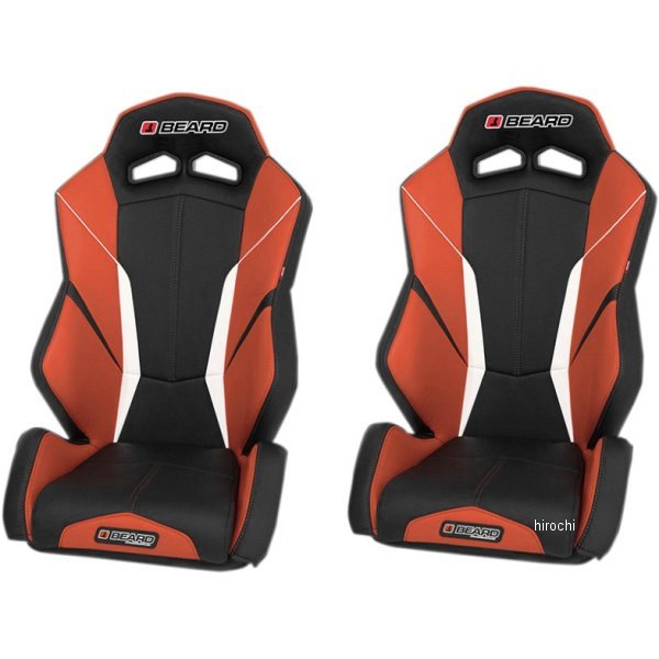 フロント シート トルク V2 黒/オレンジ 左右ペア