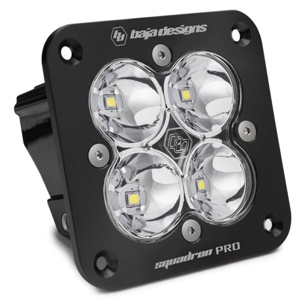 Squadron Pro Spot Pattern Black Flush Mount LED Light Pod - Clear