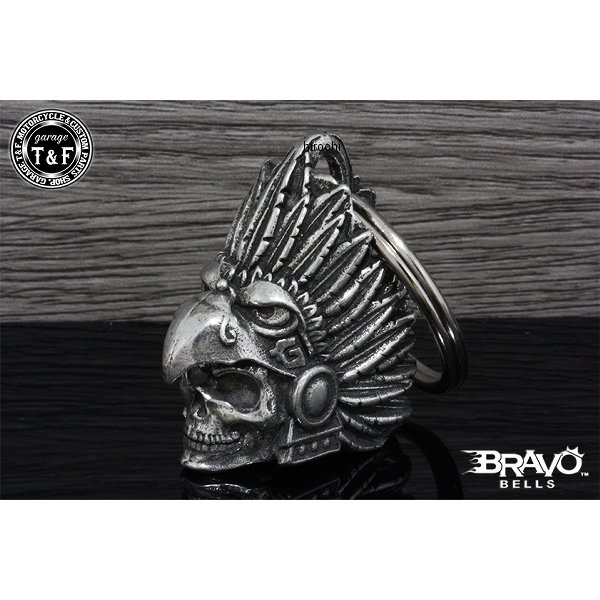 Bravo Bells ブラボーベル Aztec Eagle Warrior Skull Bell アステカ戦士スカルベル