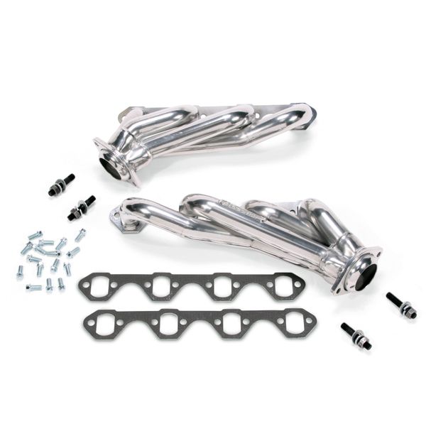 79-93 Mustang 5.0 Shorty Unequal Length Exhaust Headers - 1-5/8 Silver Ceramic