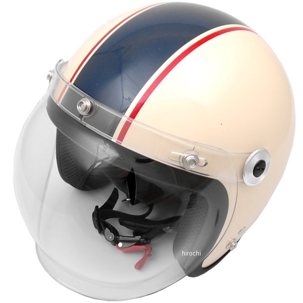 BC-10  ヘルメット バートン アイボリー/ネイビー フリーサイズ (57cm-60cm)