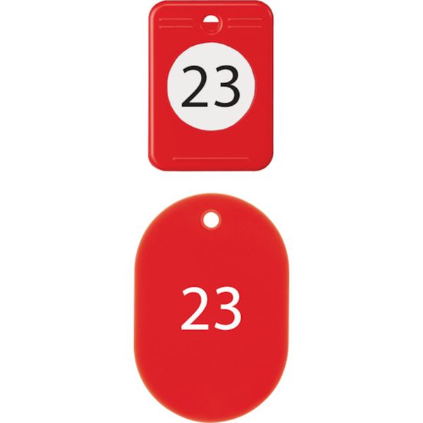 BF151RD 101-3868  クロークチケット 21～40番 赤 (20組入)