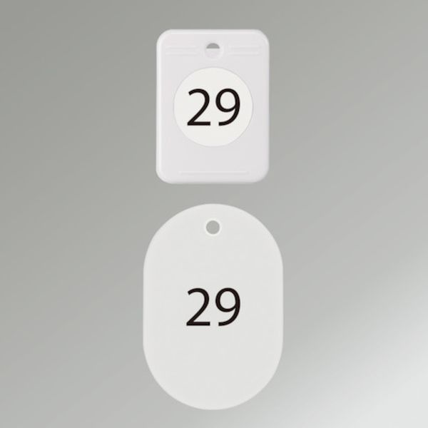 BF151WH 101-3862  クロークチケット 21～40番 白 (20組入)