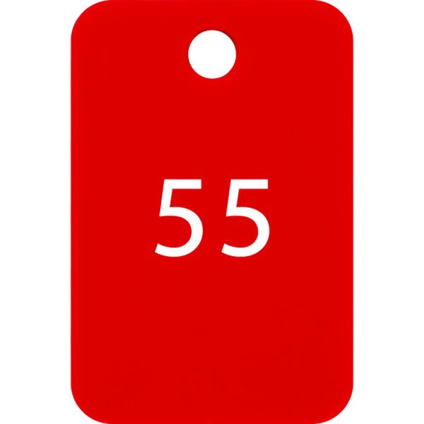 BF56RD 159-6253  番号札 四角 大 番号入り51～75 赤 (25枚入)