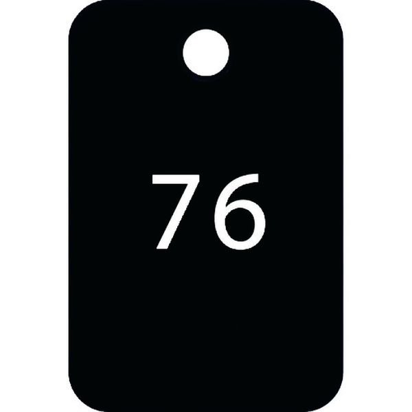 BF57BK 159-4718  番号札 四角 大 番号入り76～100 黒 (25枚入)