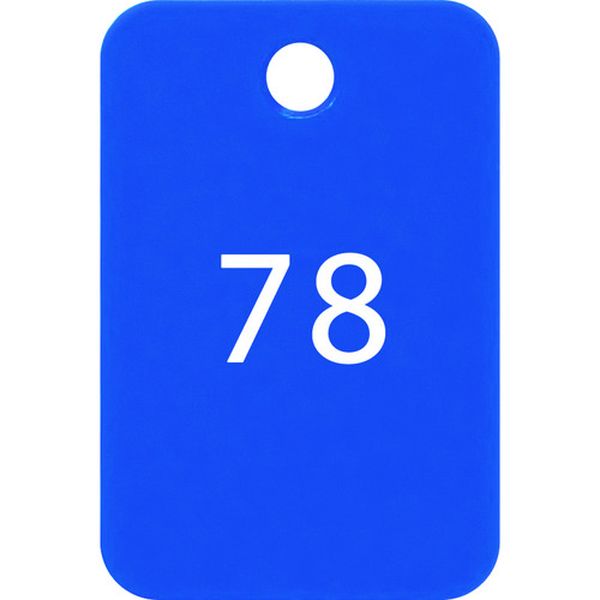 BF57BU 159-4706  番号札 四角 大 番号入り76～100 青 (25枚入)