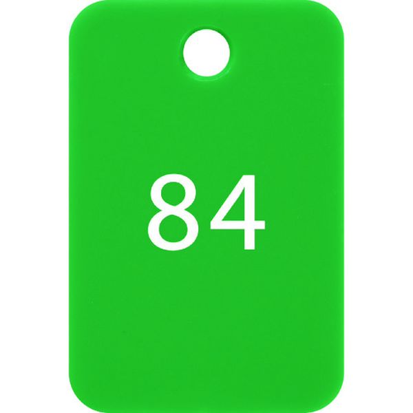 BF57GN 159-6254  番号札 四角 大 番号入り76～100 緑 (25枚入)