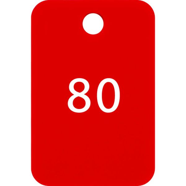 BF57RD 159-4767  番号札 四角 大 番号入り76～100 赤 (25枚入)