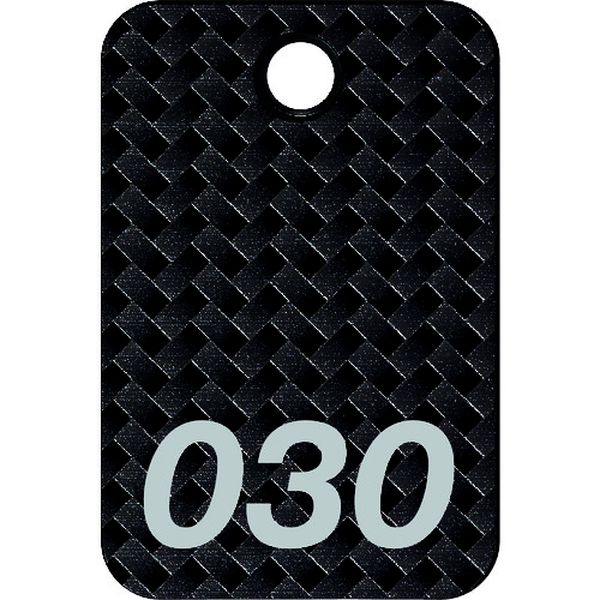 BF81BK 159-4719  番号札 四角 大 番号入り26～50 黒 (25枚入)