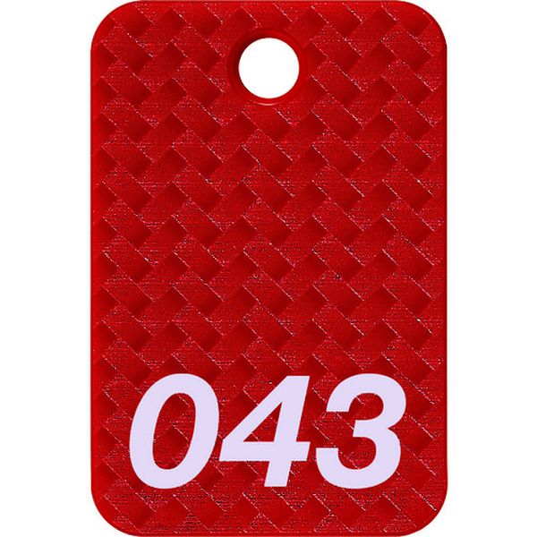 BF81RD 159-6242  番号札 四角 大 番号入り26～50 赤 (25枚入)