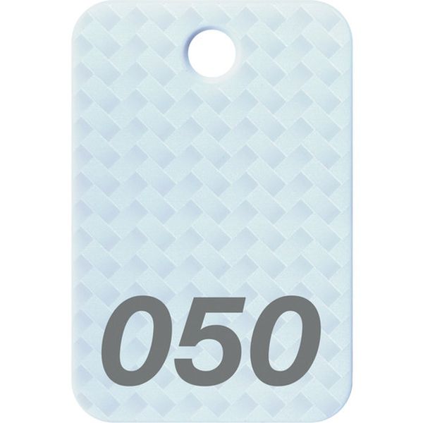 BF81WH 159-4764  番号札 四角 大 番号入り26～50 白 (25枚入)