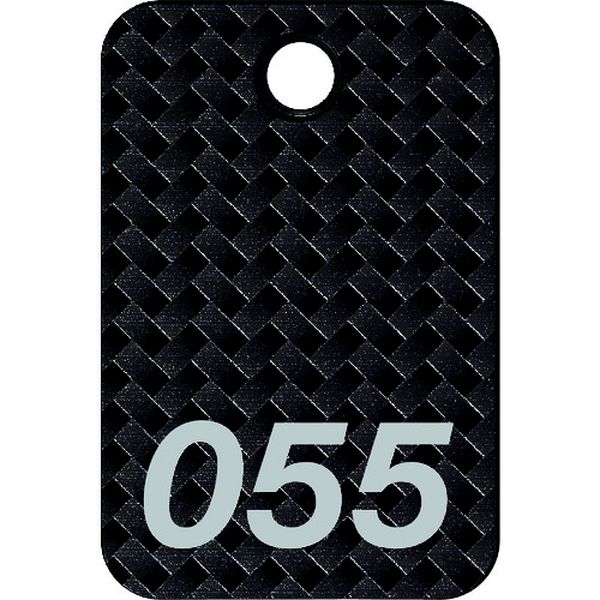 BF82BK 159-4758  番号札 四角 大 番号入り51～75 黒 (25枚入)