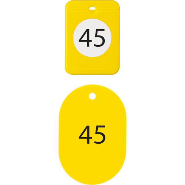 BF152YE 101-3866  クロークチケット 41～60番 黄 (20組入)