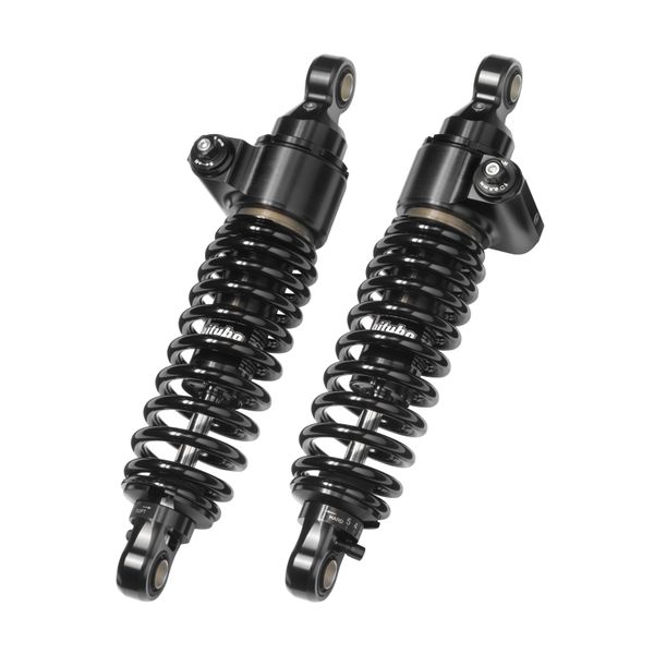 Bitubo WME2 Twinshocks Adjustable: Hydraulic Spring Preload, Rebound, Length 306mm, Dark Edition