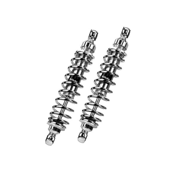 Bitubo WMB0 Twinshocks Adjustable: Spring Preload, Length 356mm, Chrome Edition