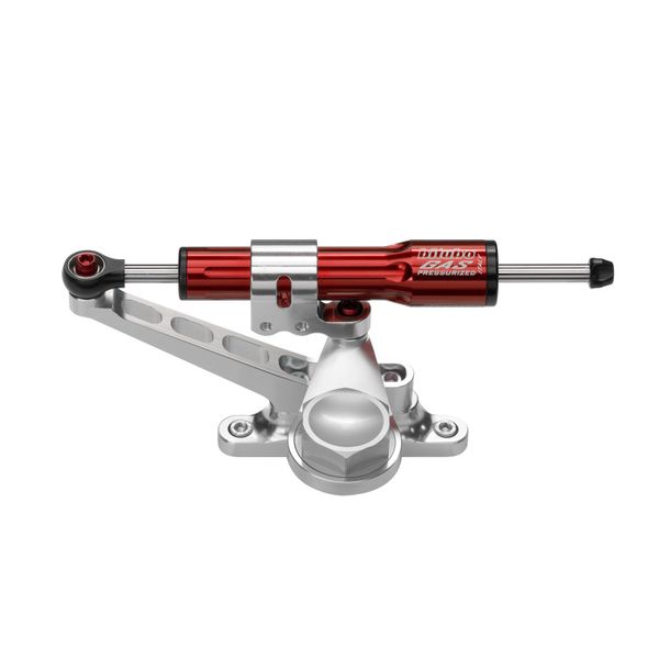 Bitubo KITC Steering Damper Kit Under Instruments Mounting With Red Shock Absorber
