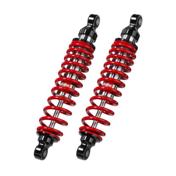 Bitubo WMB0 Twinshocks Adjustable: Spring Preload, Length 322mm, Red Spring