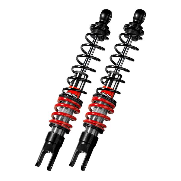 Bitubo YGB0 Twinshocks Rear Adjustable: Spring Preload,  Red And Black Springs