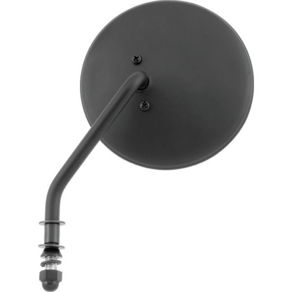 Bikers Choice Black 4 Inch Round Mirror Short Left Universal