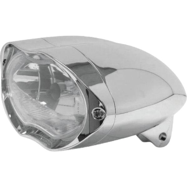Bikers Choice Chrome Sunray Headlight Bottom Mount Universal Custom 55/60W H4