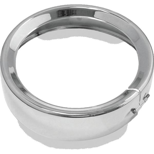 Bikers Choice FLH FLT FLHR FLD Black 7 Inch Chrome Headlight Trim Ring