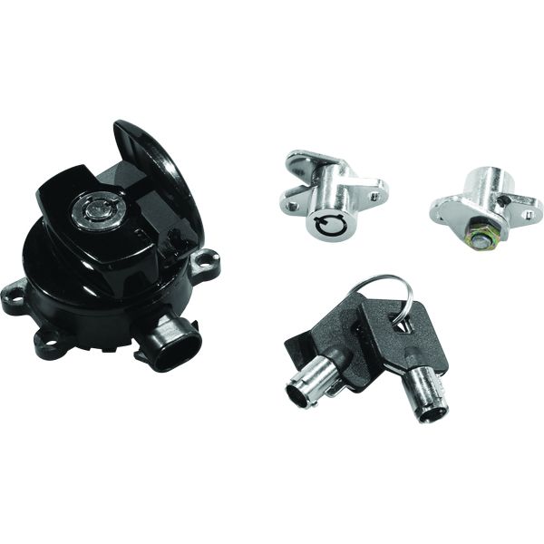 Bikers Choice 14-21 Road King Black Ignition Switch & Saddlebag Lock Kit