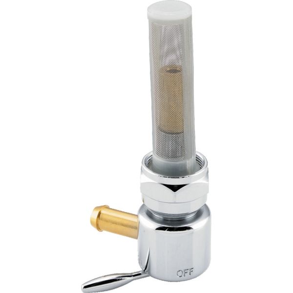 Bikers Choice Chrome Round Petcock 22MM Left Outlet