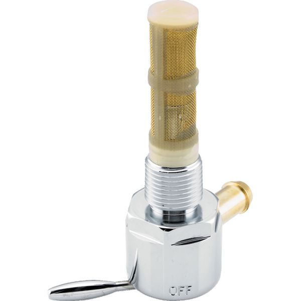 Bikers Choice 57-74 XL Chrome Round Petcock 3/8 NPT Right Outlet