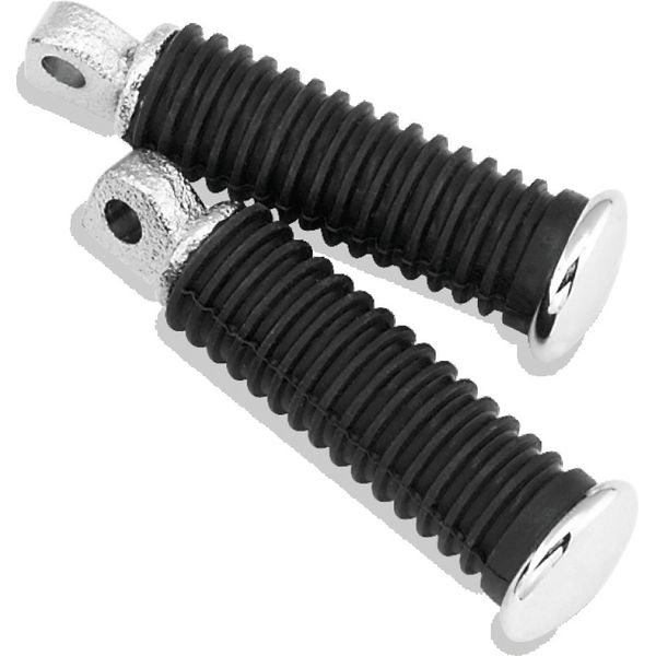 Bikers Choice Chrome Cap Rider Pegs Male Mount Style Replaces H-D 49117-77T