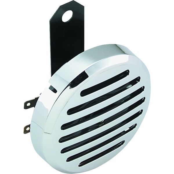 Bikers Choice Chrome Slotted Custom Electric Horn 12 Volt Universal