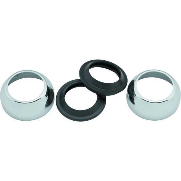 Bikers Choice 88 Up XL FXR FXD 39MM Chrome Fork Boots With Dust Shield