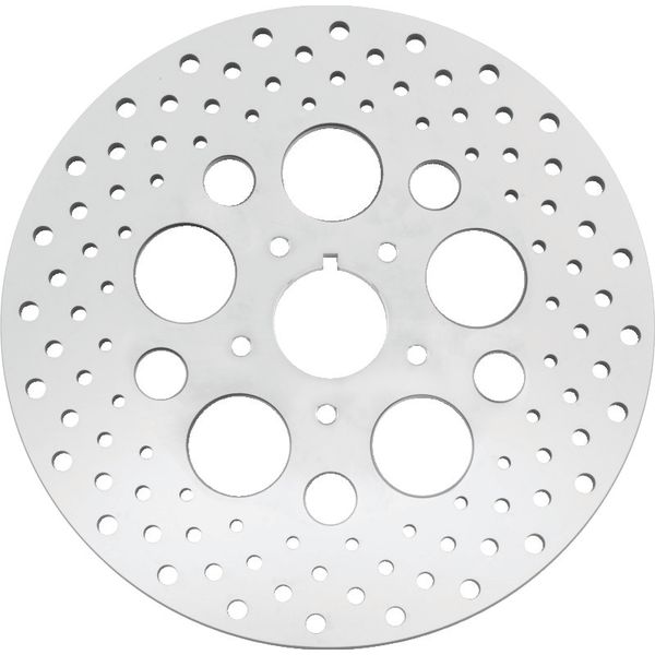 Bikers Choice 84-99 Big Twin & XL 11.5 Inch Front Drilled Stainless Rotor Replaces H-D 44136-84