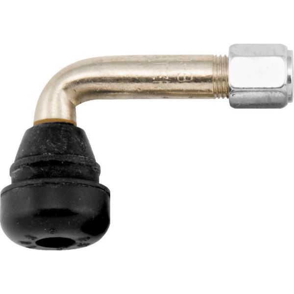 BikeMaster Valve Stem 90Deg Chrome w/Rubber Ea