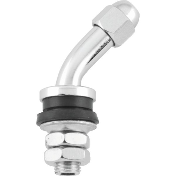 BikeMaster Valve Stem 45Deg Chrome Ea.