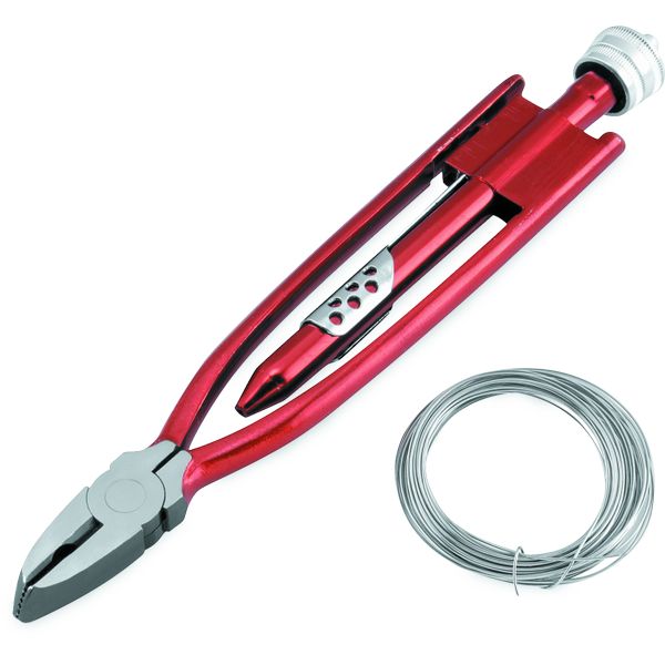 BikeMaster 9in Safety Wire Pliers w/ Wire