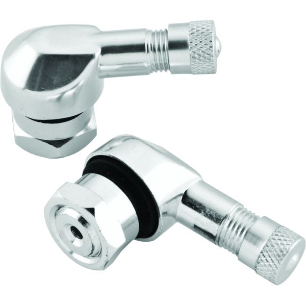 BikeMaster Valve Stem 2/Piece Pack Silver