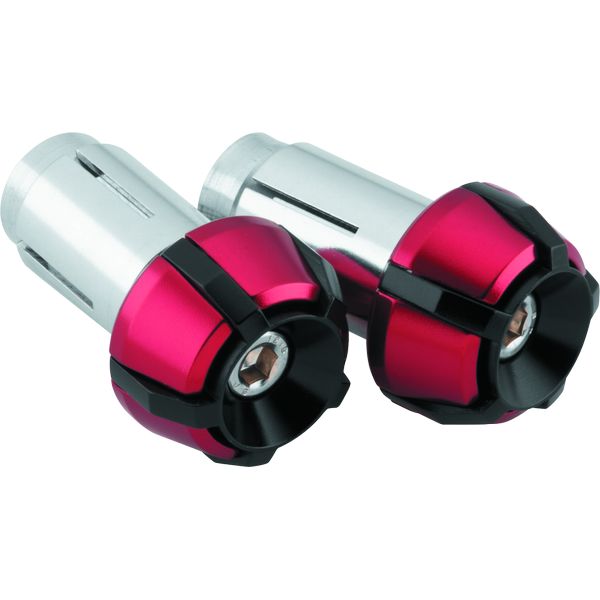 BikeMaster Anti-Vibration Bar Ends - Black/Red