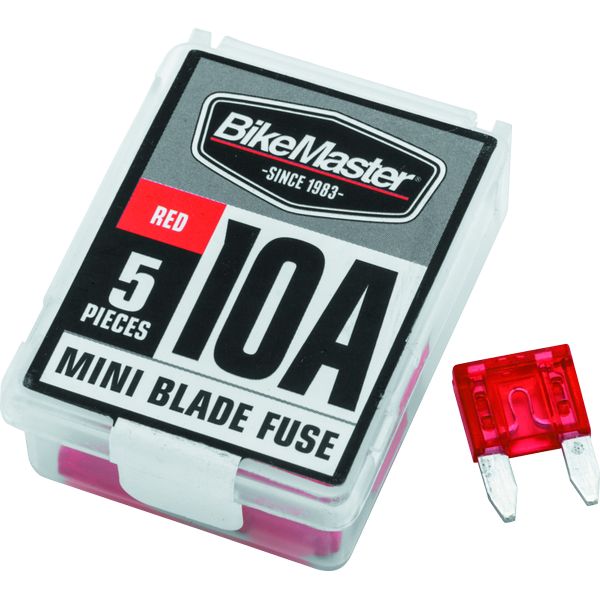 BikeMaster 5Piece 10A Replacement Mini Blade Fuse