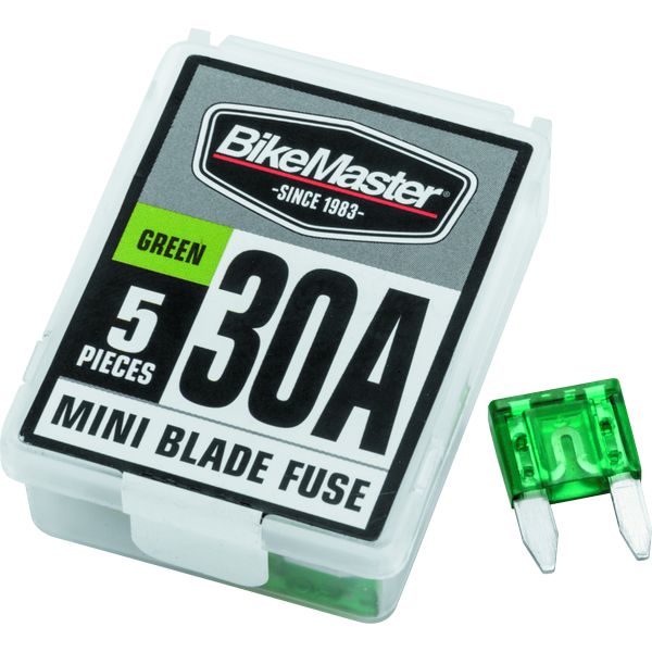 BikeMaster 5Piece 30A Replacement Mini Blade Fuse