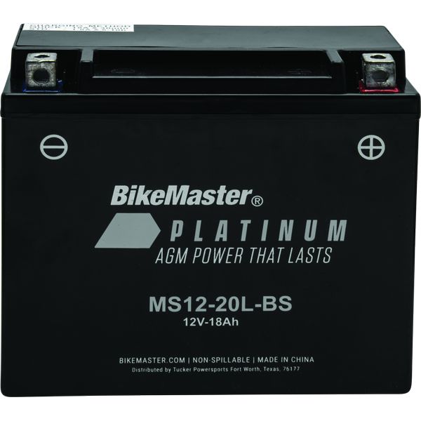 BikeMaster AGM Battery - MS12-20L-BS