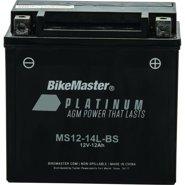 BikeMaster AGM Battery - MS12-14L-BS