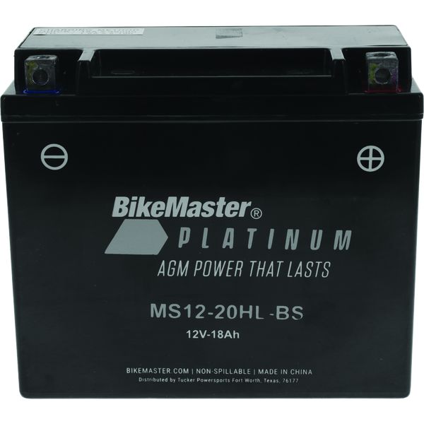 BikeMaster AGM Battery - MS12-20HL-BS