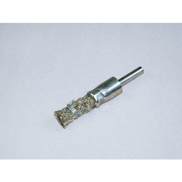 BKME10 812-3899  軸付エンドブラシ 鋼線メッキ 10×30×6×35 10個入り