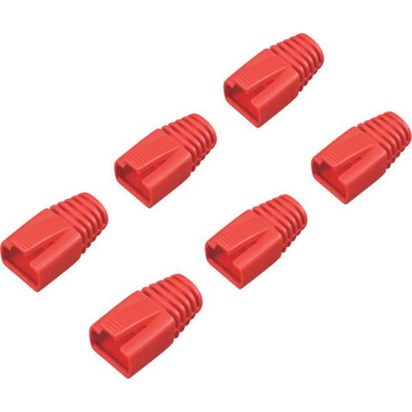 428-5818  先付け用コネクター保護カバー6個入り レッド