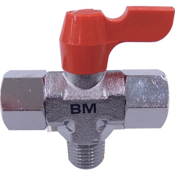 エースボール 縦型三方弁 外内ねじ型 PT1/4XPT1/4