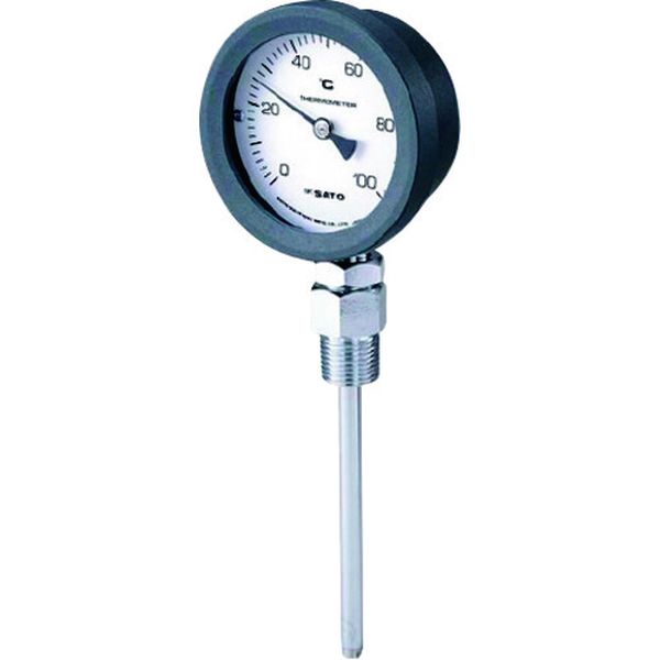 BMS75P1  バイメタル式温度計 BM-S-75P 0～50℃ 50L(2098-00)