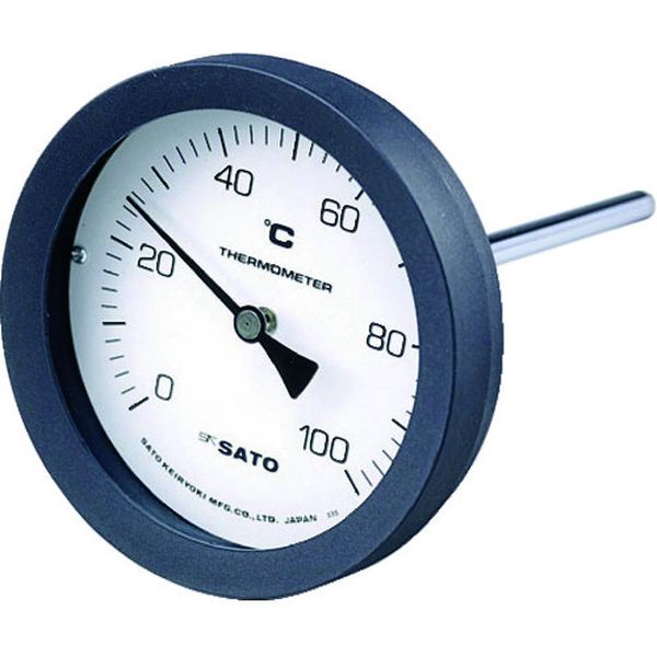 BMT100P4 166-4346 バイメタル式温度計 BM-T-100P 0～100℃ 50L (2080-12)